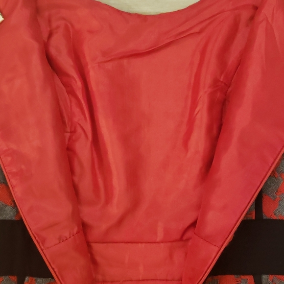 Knitted Red & Grey Dress - Picture 8 of 13